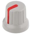 Buton plastic potentiometru, AX 6mm, Gri -Rosu, GMN-4SRD
