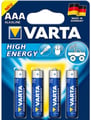 Baterie 1.5V, alcalina, High energy, R3, AAA, 4 BUC, VARTA-4903/4B