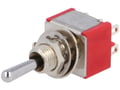 Intrerupator basculant, DP3T; (ON)-OFF-(ON), 6 pini, orificiu montare Ø6.35mm, 1MD4T1B1M1QE