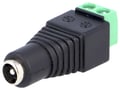Mufa alimentare DC ; adaptor, 5.5x2.1mm; conector surub,  PC-GP2.1-TB