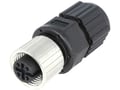 Conector M12, circular, 4 pini, mama, 4A, 12-04BFFA-SL8001, AMPHENOL
