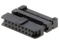 Mufă; IDC; mamă; PIN: 16; cu presare a cablului; IDC; 1mm; neagră; T826116A101CEU