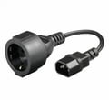 Adaptor cablu IEC,  cablu UPS, C14, mama schuko, conector CEE 7/4, 10A, 0.3m; negru, PS-PCU170S/0.3