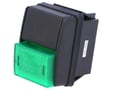 Intrerupator apasare, push, DPST, OFF-ON, 10A, negru/verde, R13-537B-01-B/G