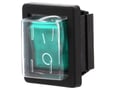 Comutator basculant, verde, ON-OFF, 16A, 4 pini, DPST, orificiu montare 30x22.1mm, C1353ALGNE, BULGIN