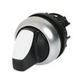Intrerupator rotativ, 3 pozitii, 22mm, alb, orificiu montare Ø22.5mm, M22-WRLK3-W, EATON