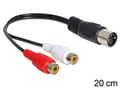 ADAPTOR AUDIO DIN 5 PINI, 2X RCA, 0,2 M, CAB120