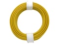 Conductor 1x0.2mm2, solid, 10m, izolatie PVC, galben, 60V, 85C, fir wrap, 105-3, DONAU