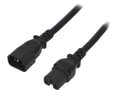 Cablu alimentare, calculator, 15A, IEC C14 tata, IEC C15 mama, negru, 1m, SN28-3/14/1.0BK, LIAN DUNG