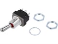 Intrerupator basculant, ON-ON, 5A/28V, 6 pini, DPDT, orificiu montare Ø12.45mm, 2MT1-3