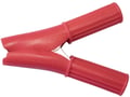 Bornă crocodil; 50A; Capacitate prindere: max.29mm; roşie, BU-46A-2L