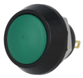 Buton antivandal, OFF-(ON), 2A, verde, 36V, IP65, SPST-NO, M12, orificiu montare Ø12mm, GQ12B-10/J/G/A