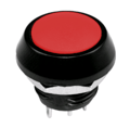 Push buton, monostabil, rosu, 1NO, 2A, orificiu montare Ø12mm, GQ12IP65-RT