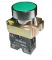 Buton industrial, rotund, monostabil, panou, OFF-(ON), 6A, verde, NO, EL2-BA-31