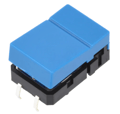 Microintrerupator tach monostabil, SPST-NO, 18x12mm, albastru, B3J-1400