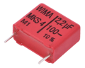 2.2uF/100V, condensator poliester, MKS4, RM15, WIMA