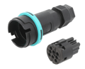 Conector de putere, submersibil, mama, 8 fire, 10A, 400VAC, IP68, THB.405.C8A, TECHNO