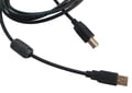 Cablu USB A mufa, USB B mufa, cu ferita, nichelat, 5m, negru, CU201-B-050-PB-F