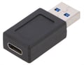 Adaptor USB-A mufa, USB-C soclu, USB.C-F/A-M-BK, GOOBAY