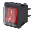 Comutator, rosu, SPST, 16A, 4 pini, orificiu montare 30x22mm, 4010I3502, COMELUX