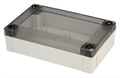 Cutie plastic, gri, capac fumuriu, 80x130x35mm, IP66, IP67, PC100/35LT, FIBOX