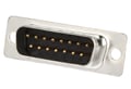 Conector tata D-SUB, 15 pini, montare pe cablu, DB15-SP, ENCITECH