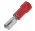 Conector plat papuc, izolat, rosu, mama, 2.8x0.5mm, 0.5-1mm2, ST-002/R, NINIGI