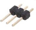 Şir pini; şiruri pini; tată; PIN: 3; drept; 2,54mm; THT; 1x3; L3mm, ZL201-03G