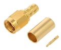 Conector coaxial, RG58, mufa SMA, tata, 50 ohmi, 12.4GHz, SMA1111A1-3GT50G, AMPHENOL