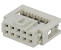 Conector cablu banda, IDC, mufa, mama, 10 pini, pas 1.27mm, 09185106803, HARTING