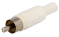 Conector RCA, mufa, tata, alb, CC-006W