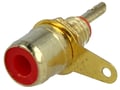 Conector RCA, soclu, mama, rosu, CC-117