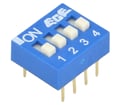 Intrerupator DIP-SWITCH, 4 ON-OFF, EDG104S, ECE