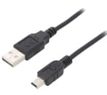 Cablu USB, 2.0; ecranat; USB A mufa, USB B mini; 1m; negru; AK-300130-010-S, ASSMANN