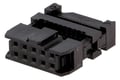 Conector 10 pini, 2x5, IDC, mama, cablu banda, pas pini 2.54mm pas cablu 1.27mm, T812-1-10, AMPHENOL
