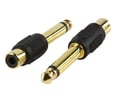 Adaptor jack 6.35mm, tata, RCA, mama, mono, gold, AC-021G