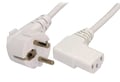 Cablu alimentare, calculator, IEC C13, mamă 90°; ALB, 1.8m, SN312-3/07/1.8W