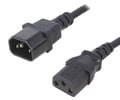 Cablu alimentare calculator, ups, 10A, IEC C13 mamă, IEC C14 tată; 3m; negru, 53898, QUELTEC