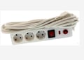 Prelungitor alb, 3 posturi, 3m, 3x1.5mm2, intrerupator, protectie, 16A, EXTS-3S3M-PROT/03