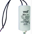 Condensator pornire motor, 6uF, 400V, papuc, fir, MOTCAP-6UF-WR