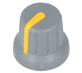 Buton plastic, potentiometru, 6mm, galben-gri, GMN-4SYL, SR PASSIVES
