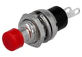 Intrerupator apasare, push, monostabil, OFF-(ON), rosu, orificiu motare 7mm, PS10B2RD, NINIGI