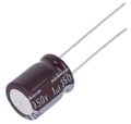 1uF/350V, Condensator electrolitic, Low ESR, 105C, 10x12.5mm, UPM2V010MPD, NICHICON