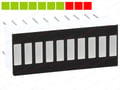 Bargraph cu LED, 10 segmente, 7x verde, 3x rosu, OSX10201-GGR1, OPTOSUPPLY