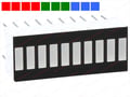 Bargraph cu LED-URI, 10 segmente, 4x rosu, 3x verde, 3x albastru, OSX10201-RPB1, OPTOSUPPLY
