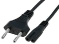 Cablu alimentare, CEE 7/16 (C) mufa, IEC C7 mama, 2.5A, 3m, negru, CABLE-704-3