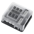 Cutie suport sigurante auto, 19mm, 6 buc, 100A, 32V, per circuit 30A, BEZ4015-6