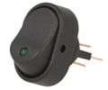 Intrerupator basculant, ON-OFF, 30A, 12VDC, 3 pini, negru, led verde, SPST, RD2-1A-DC-1-GL, SWITCH COMPONENTS