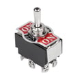Comutator basculant, (ON)-OFF-(ON), fara mentinere, 10A, 6 pini, orificiu de montare 12.2mm, PRK0099