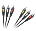 Cablu audio 3x RCA tata - 3x RCA tata, 3m, CABLE-521A/3